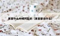 黑客什么时候兴起的（黑客都会什么）