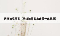 网络被喷黑客（网络被黑客攻击是什么意思）