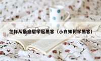 怎样从最底层学起黑客（小白如何学黑客）