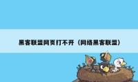 黑客联盟网页打不开（网络黑客联盟）