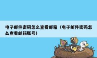 电子邮件密码怎么查看邮箱（电子邮件密码怎么查看邮箱账号）