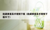 隐藏黑客高手视频下载（隐藏黑客高手视频下载不了）