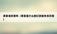 黑客谁厉害吗（黑客是什么他们到底有多厉害）