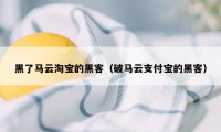 黑了马云淘宝的黑客（破马云支付宝的黑客）