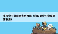 宽带会不会被黑客利用掉（向日葵会不会被黑客利用）