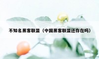 不知名黑客联盟（中国黑客联盟还存在吗）