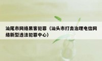 汕尾市网络黑客犯罪（汕头市打击治理电信网络新型违法犯罪中心）