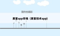 黑客app市场（黑客技术app）