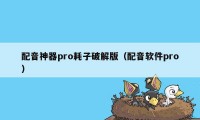 配音神器pro耗子破解版（配音软件pro）