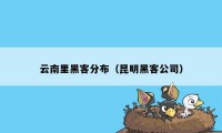 云南里黑客分布（昆明黑客公司）