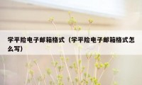 学平险电子邮箱格式（学平险电子邮箱格式怎么写）