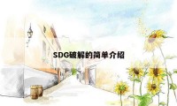 SDG破解的简单介绍