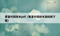 黑客代码技术pdf（黑客代码技术资料网下载）