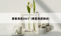 黑客渗透2017（黑客渗透测试）