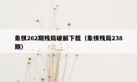 象棋262期残局破解下载（象棋残局238期）