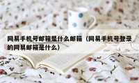 网易手机号邮箱是什么邮箱（网易手机号登录的网易邮箱是什么）