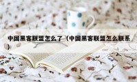 中国黑客联盟怎么了（中国黑客联盟怎么联系）