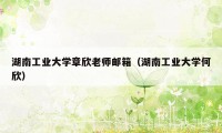 湖南工业大学章欣老师邮箱（湖南工业大学何欣）