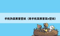 手机伪装黑客壁纸（用手机装黑客装x壁纸）