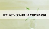 黑客代码学习壁纸可爱（黑客绿色代码壁纸）