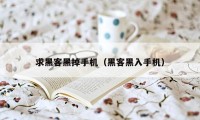 求黑客黑掉手机（黑客黑入手机）