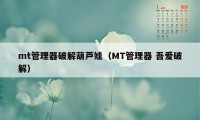 mt管理器破解葫芦娃（MT管理器 吾爱破解）