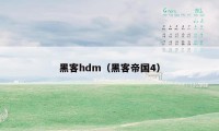 黑客hdm（黑客帝国4）