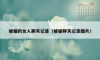 被骗的女人聊天记录（被骗聊天记录图片）