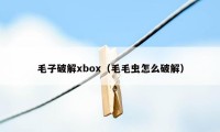 毛子破解xbox（毛毛虫怎么破解）