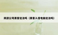 网游公司黑客犯法吗（黑客入侵电脑犯法吗）