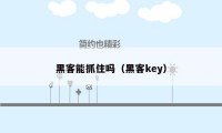 黑客能抓住吗（黑客key）