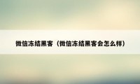 微信冻结黑客（微信冻结黑客会怎么样）