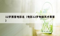 12岁黑客电影名（电影12岁电脑天才黑客）