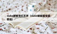 nuke破解完打不开（nuke破解版安装教程）