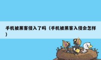 手机被黑客侵入了吗（手机被黑客入侵会怎样）