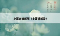 小蓝盒破解版（小蓝破解器）