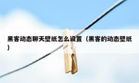 黑客动态聊天壁纸怎么设置（黑客的动态壁纸）