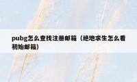 pubg怎么查找注册邮箱（绝地求生怎么看初始邮箱）