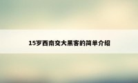 15岁西南交大黑客的简单介绍