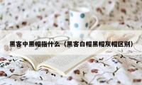 黑客中黑帽指什么（黑客白帽黑帽灰帽区别）