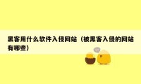 黑客用什么软件入侵网站（被黑客入侵的网站有哪些）