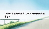 15岁的小孩变成黑客（15岁的小孩变成黑客了）