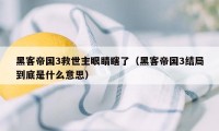 黑客帝国3救世主眼睛瞎了（黑客帝国3结局到底是什么意思）