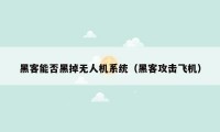 黑客能否黑掉无人机系统（黑客攻击飞机）