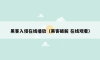 黑客入侵在线播放（黑客破解 在线观看）